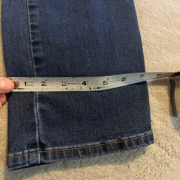 Levis 502 Regular Taper Mens Blue Jeans Size 36x32 Dark Wash Denim (35x30) - Picture 10 of 13